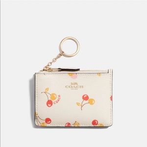 Coach Mini Skinny ID Case With Painted 🍒 Print